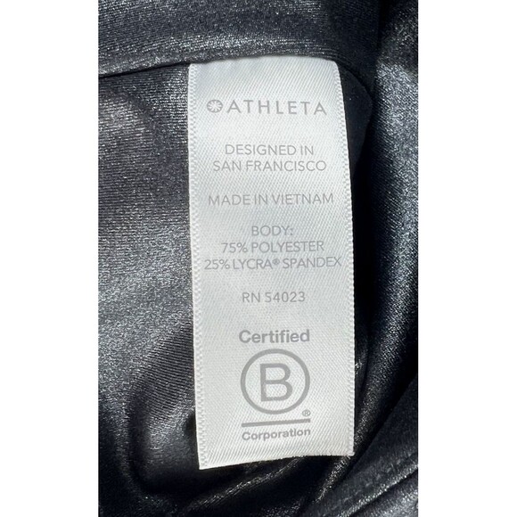 Athleta Inclination Moto Shimmer Tight Powervita 27" Black Womens Size M NWT - Picture 10 of 10